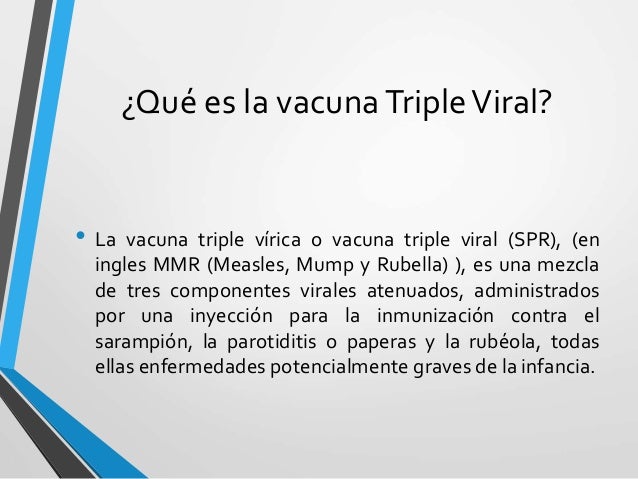 vacuna triple viral